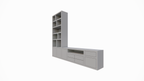 Kommode Rennes - 300x40x240H cm - Schubladen mit Push-to-Open - Türen mit Push-to-Open - offene Einlegeböden - schlichte Ausführung