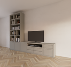 Kommode Rennes - 300x40x240H cm - Schubladen mit Push-to-Open - Türen mit Push-to-Open - offene Einlegeböden - schlichte Ausführung