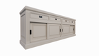 Sideboard Riviera - 260x55x90H cm - 4 Schiebetüren - 4 Schubladen mit Soft-Close - rustikale Ausführung