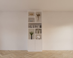 Regal Rockford 01 - 90x32x250H cm - push to open Türen - offene Regale - schlankes Awerking