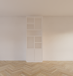 Regal Rockford 01 - 90x32x250H cm - push to open Türen - offene Regale - schlankes Awerking