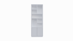 Regal Rockford 01 - 90x32x250H cm - push to open Türen - offene Regale - schlankes Awerking