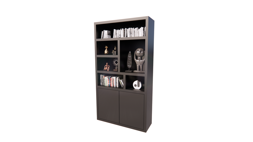 Kleiderschrank Ronda - 120x40x220H cm - 5cm Bodenstärke - offene Einlegeböden - 2 grifflose Push-to-open-Türen - schlichtes Design