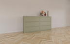 Rosetown Kommode - 180x40x90H cm - 6 Push-to-Open-Schubladen - schlankes Design