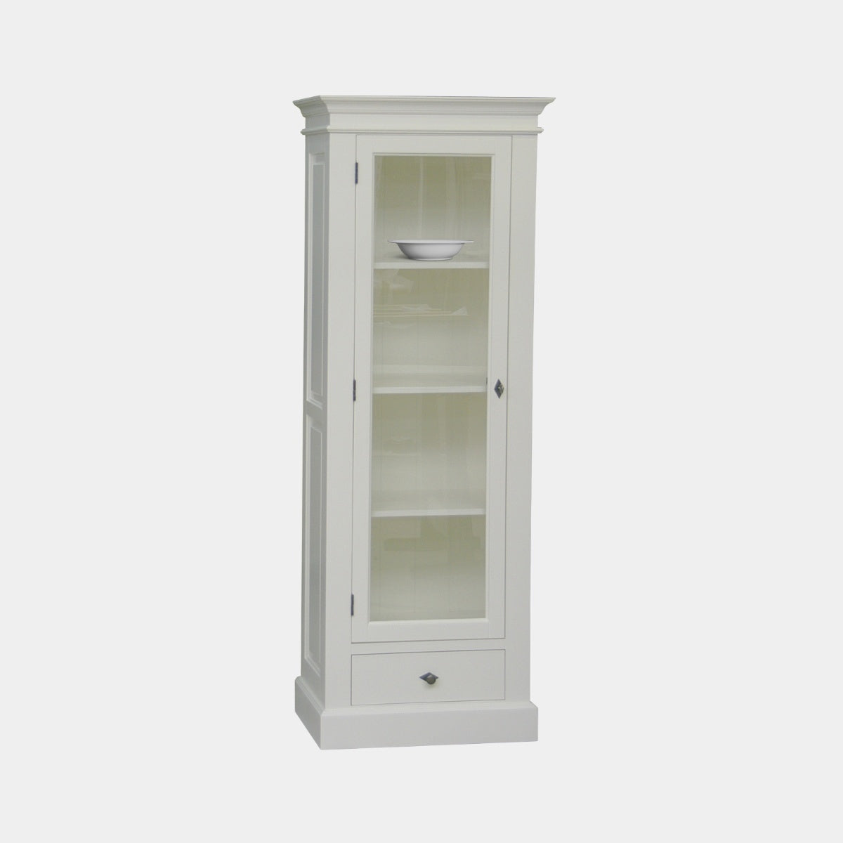 Rougemont Glasschrank - 70x43x190H cm - 1 Flügeltür - 1 Schublade mit Soft-Close