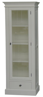 Rougemont Glasschrank - 70x43x190H cm - 1 Flügeltür - 1 Schublade mit Soft-Close