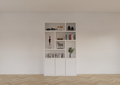 Kleiderschrank Saint Malo - 145x35x240H cm - 4cm Fachbodenstärke - Türen mit Druck zu öffnen