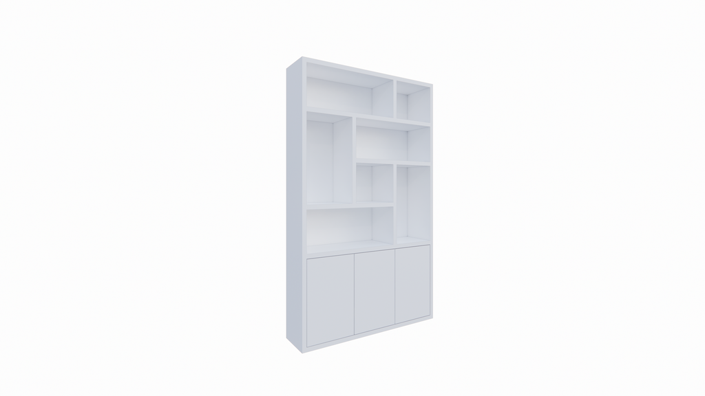Kleiderschrank Saint Malo - 145x35x240H cm - 4cm Fachbodenstärke - Türen mit Druck zu öffnen