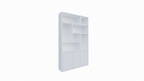 Kleiderschrank Saint Malo - 145x35x240H cm - 4cm Fachbodenstärke - Türen mit Druck zu öffnen