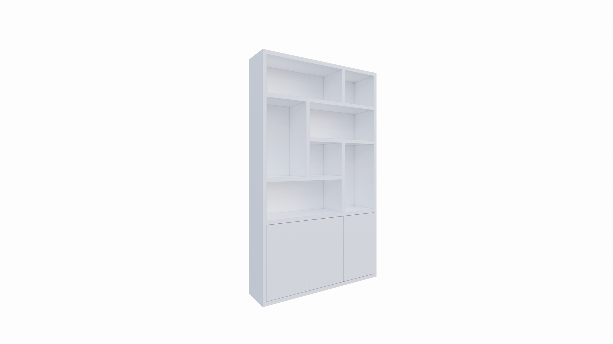 Kleiderschrank Saint Malo - 145x35x240H cm - 4cm Fachbodenstärke - Türen mit Druck zu öffnen