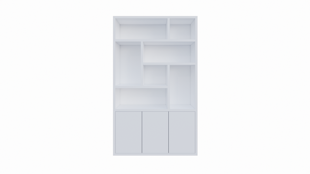 Kleiderschrank Saint Malo - 145x35x240H cm - 4cm Fachbodenstärke - Türen mit Druck zu öffnen