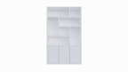 Kleiderschrank Saint Malo - 145x35x240H cm - 4cm Fachbodenstärke - Türen mit Druck zu öffnen