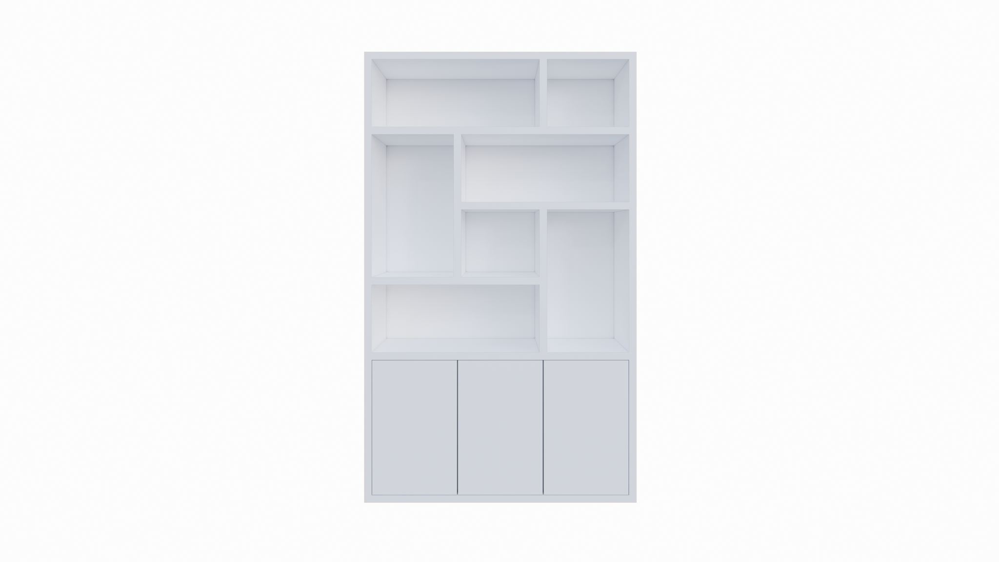 Kleiderschrank Saint Malo - 145x35x240H cm - 4cm Fachbodenstärke - Türen mit Druck zu öffnen