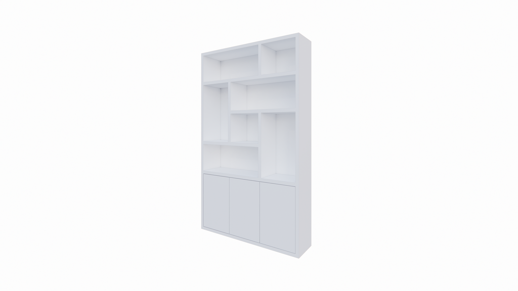 Kleiderschrank Saint Malo - 145x35x240H cm - 4cm Fachbodenstärke - Türen mit Druck zu öffnen