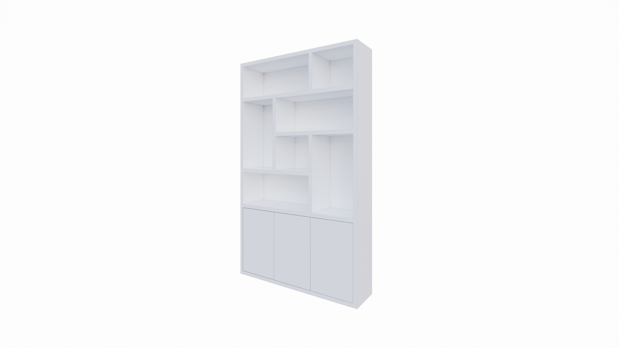 Kleiderschrank Saint Malo - 145x35x240H cm - 4cm Fachbodenstärke - Türen mit Druck zu öffnen
