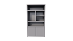 Sideboard San Diego - 120x40x220H cm - 2 push-to-open Türen - offene Fächer - grifflose Türen - 5cm Bodenstärke