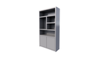 Sideboard San Diego - 120x40x220H cm - 2 push-to-open Türen - offene Fächer - grifflose Türen - 5cm Bodenstärke