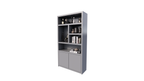 Sideboard San Diego - 120x40x220H cm - 2 push-to-open Türen - offene Fächer - grifflose Türen - 5cm Bodenstärke