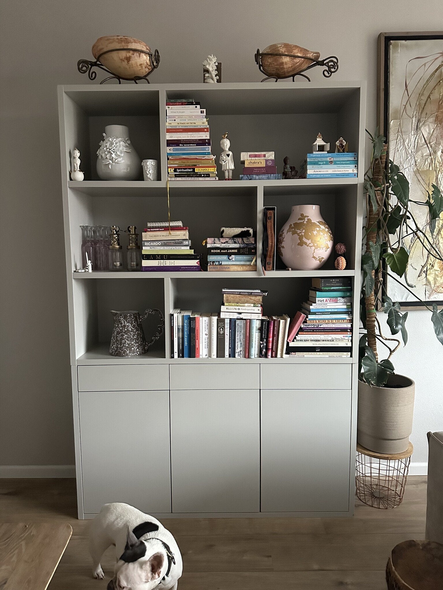 Sideboard San Remo - 150x40x230H cm - offene Einlegeböden - 2 grifflose Schubladen mit Soft-Close - 2 grifflose Push-to-Open-Türen - schlichtes Design