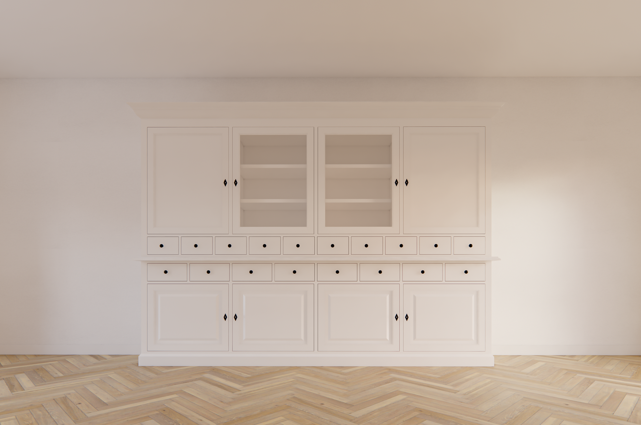 Buffetschrank Santa Monica - 290x45x215H cm - Flügeltüren - Soft-Close-Schubladen