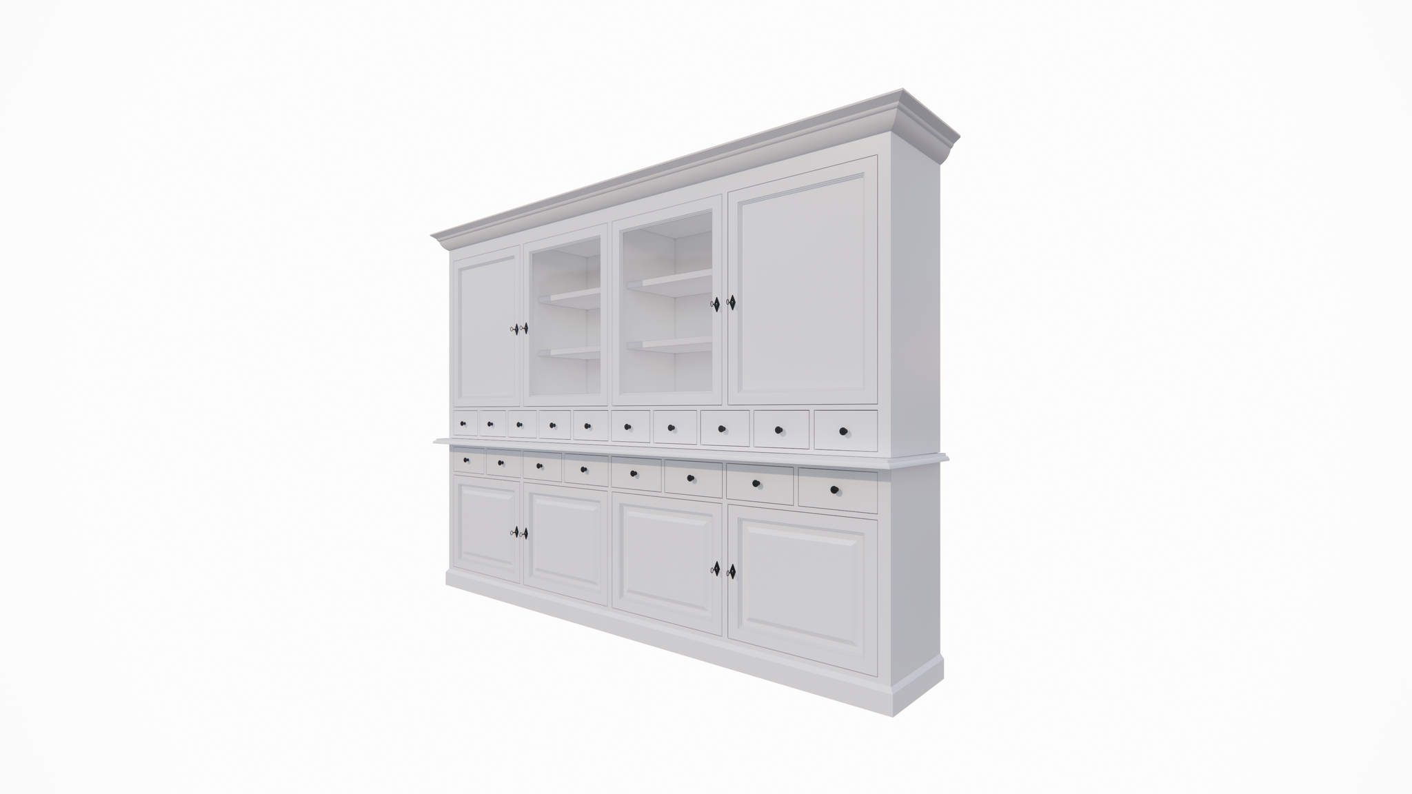 Buffetschrank Santa Monica - 290x45x215H cm - Flügeltüren - Soft-Close-Schubladen