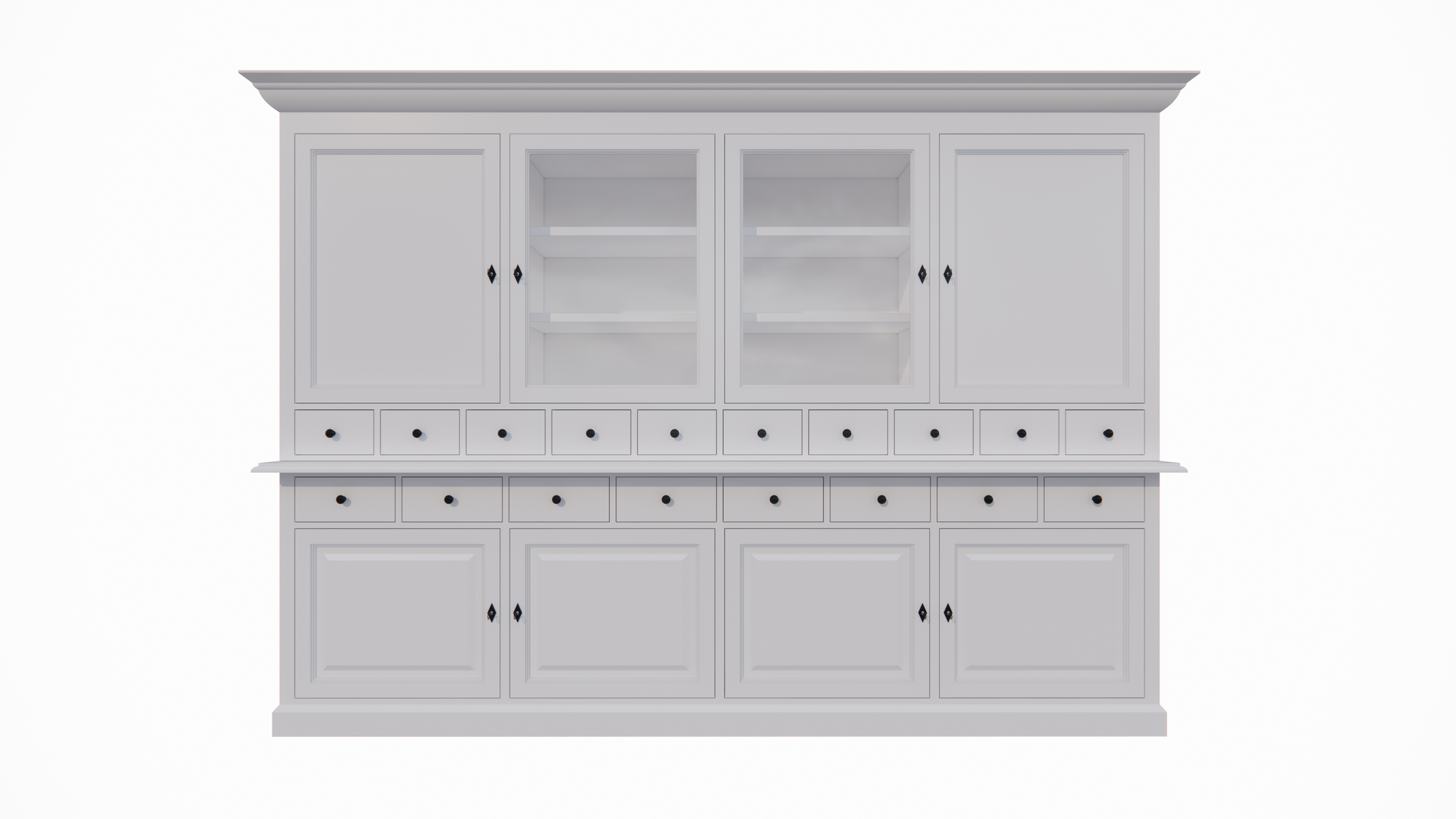Buffetschrank Santa Monica - 290x45x215H cm - Flügeltüren - Soft-Close-Schubladen
