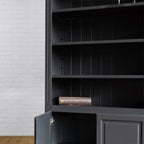 Schrank/Bücherregal LM 03 - 100x40x245H cm - 5 Fachböden - 2 geschlossene Flügeltüren - verstellbare Fachböden - umschaltbar
