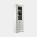 Vitrine Island 07 - 75x40x215H cm - 1 Schranktür - 3 Schubladen