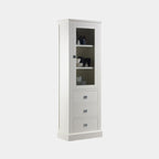 Vitrine Island 07 - 75x40x215H cm - 1 Schranktür - 3 Schubladen