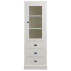 Vitrine Island 07 - 75x40x215H cm - 1 Schranktür - 3 Schubladen