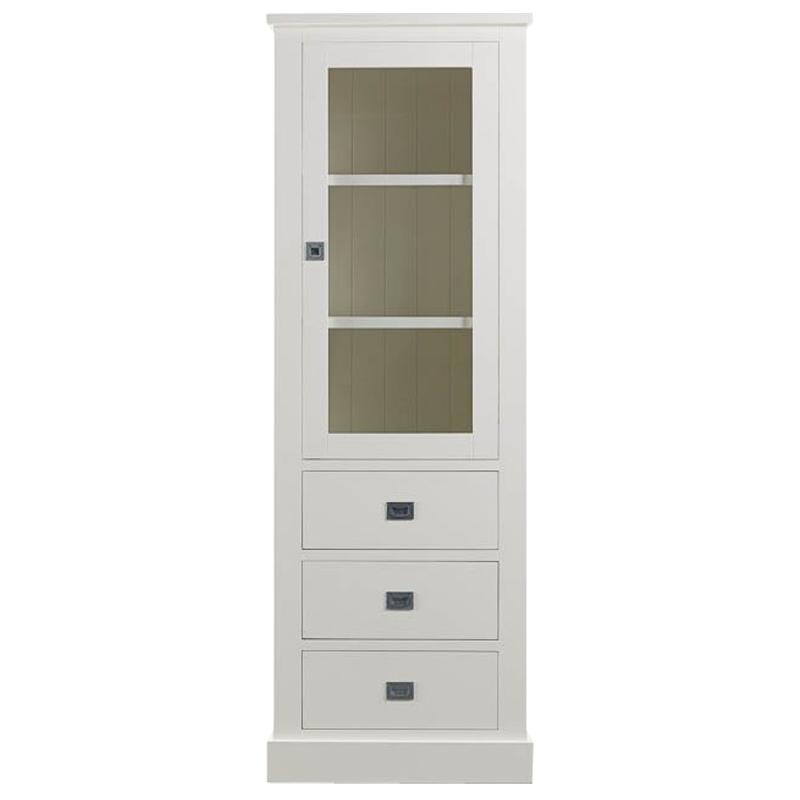 Vitrine Island 07 - 75x40x215H cm - 1 Schranktür - 3 Schubladen