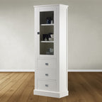 Vitrine Island 07 - 75x40x215H cm - 1 Schranktür - 3 Schubladen