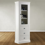 Vitrine Island 07 - 75x40x215H cm - 1 Schranktür - 3 Schubladen
