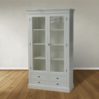 Vitrine Juan les Pins - 110x43x190H cm - 2 Flügeltüren - 3 Soft-Close-Schubladen
