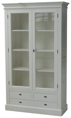 Vitrine Juan les Pins - 110x43x190H cm - 2 Flügeltüren - 3 Soft-Close-Schubladen