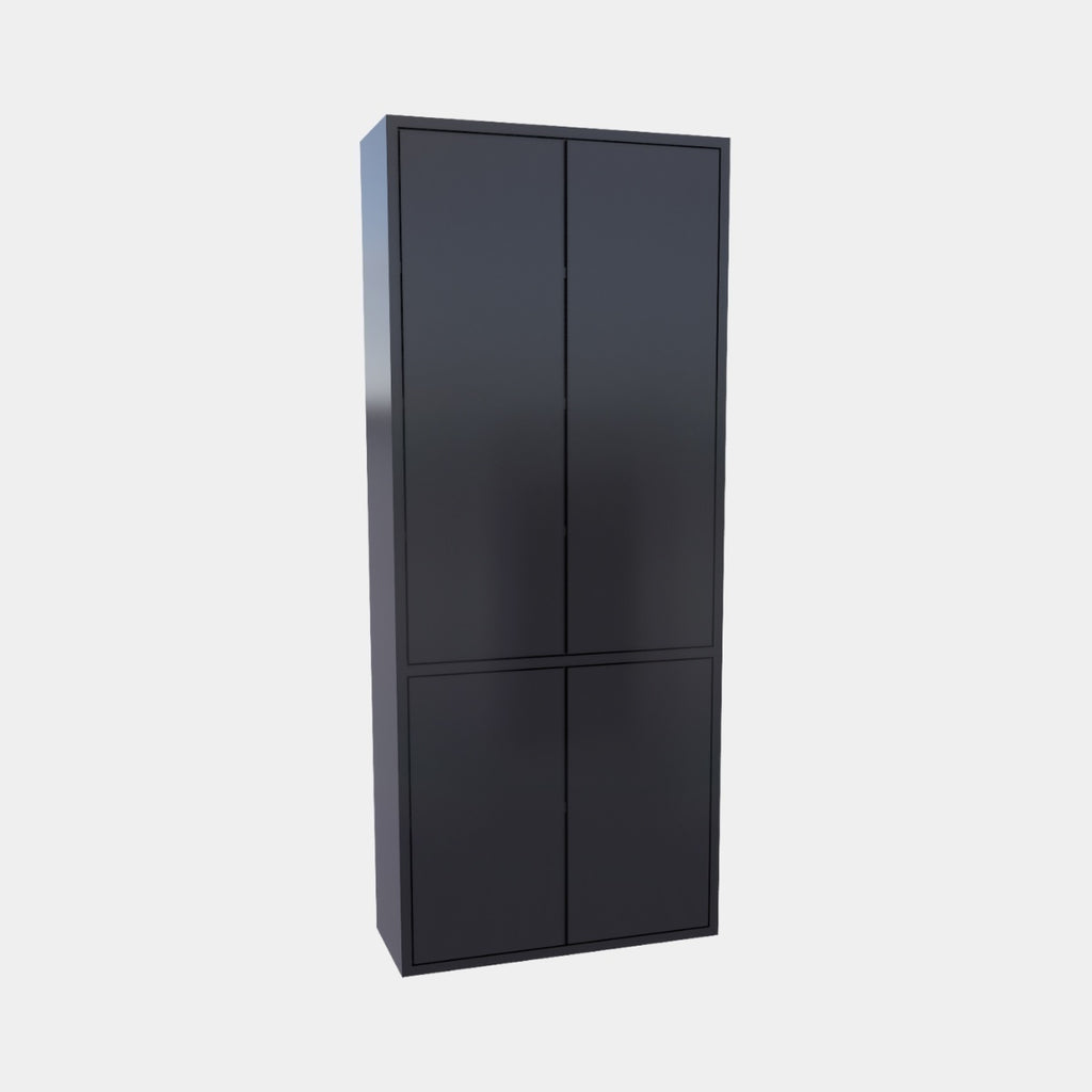 Schrank Bolivia - 100x40x240H cm - schlankes Design - 4 geschlossene Türen - push to open Türen