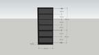 Schrank Bolivia - 100x40x240H cm - schlankes Design - 4 geschlossene Türen - push to open Türen