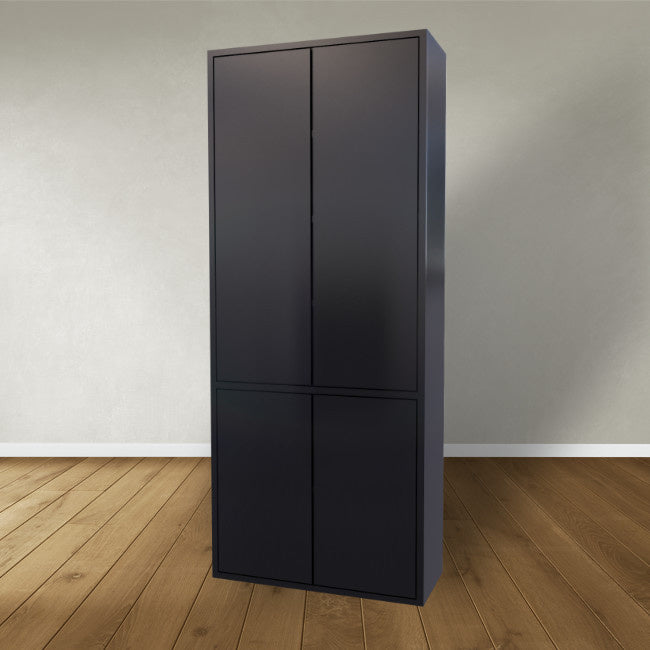Schrank Bolivia - 100x40x240H cm - schlankes Design - 4 geschlossene Türen - push to open Türen