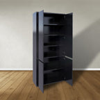 Schrank Bolivia - 100x40x240H cm - schlankes Design - 4 geschlossene Türen - push to open Türen