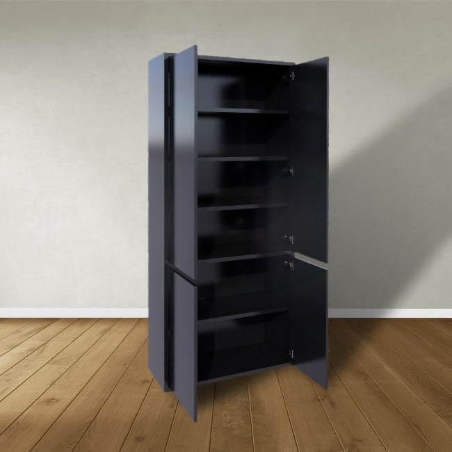 Schrank Bolivia - 100x40x240H cm - schlankes Design - 4 geschlossene Türen - push to open Türen