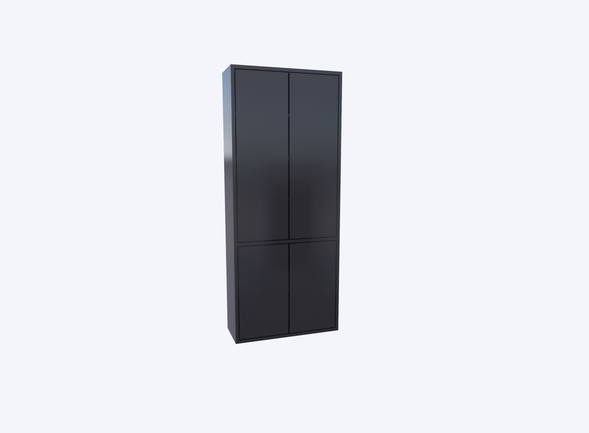 Schrank Bolivia - 100x40x240H cm - schlankes Design - 4 geschlossene Türen - push to open Türen