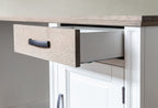 Schreibtisch Emma 06 - 140x60x78H cm - Platte Eiche - Schublade Eiche Soft Close - 1 geschlossene Flügeltür