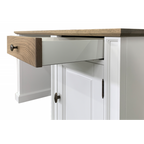 Schreibtisch Emma 06 - 140x60x78H cm - Platte Eiche - Schublade Eiche Soft Close - 1 geschlossene Flügeltür
