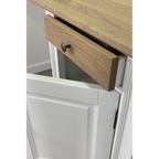 Schreibtisch Emma 06 - 140x60x78H cm - Platte Eiche - Schublade Eiche Soft Close - 1 geschlossene Flügeltür