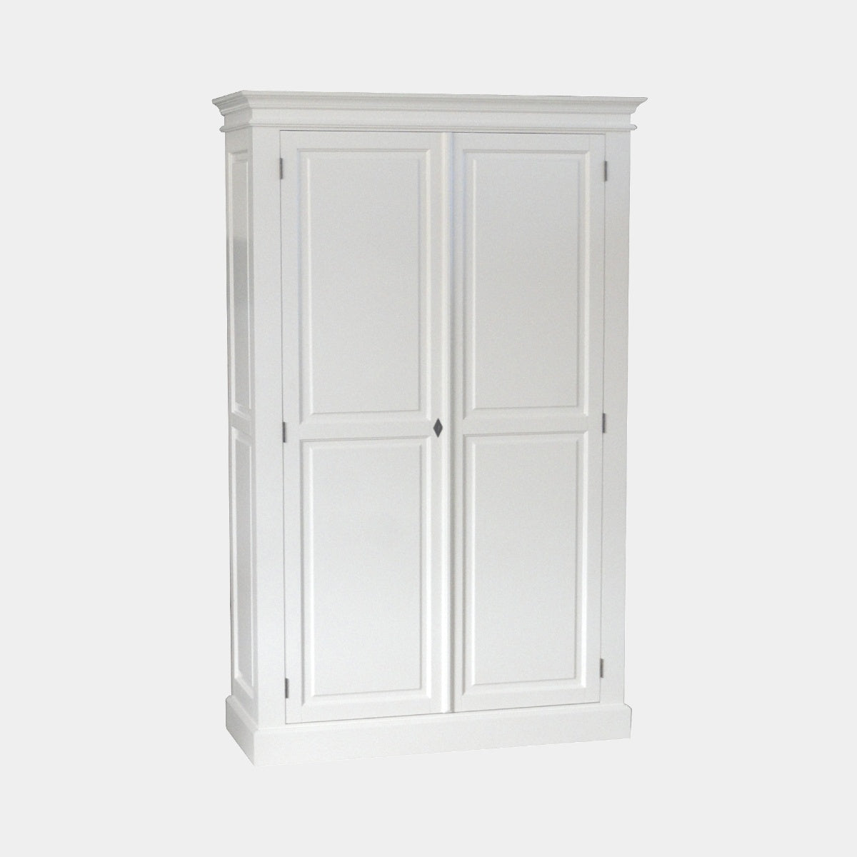 Siena Kleiderschrank - 125x51x200Hcm - Kleiderstange - Regal - 2 geschlossene Flügeltüren