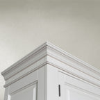 Siena Kleiderschrank - 125x51x200Hcm - Kleiderstange - Regal - 2 geschlossene Flügeltüren