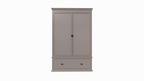 Sines Kleiderschrank - 136x60x215H cm - 2 Türen - 1 Soft-Close-Schublade - mit verstellbaren Einlegeböden hinter den Türen