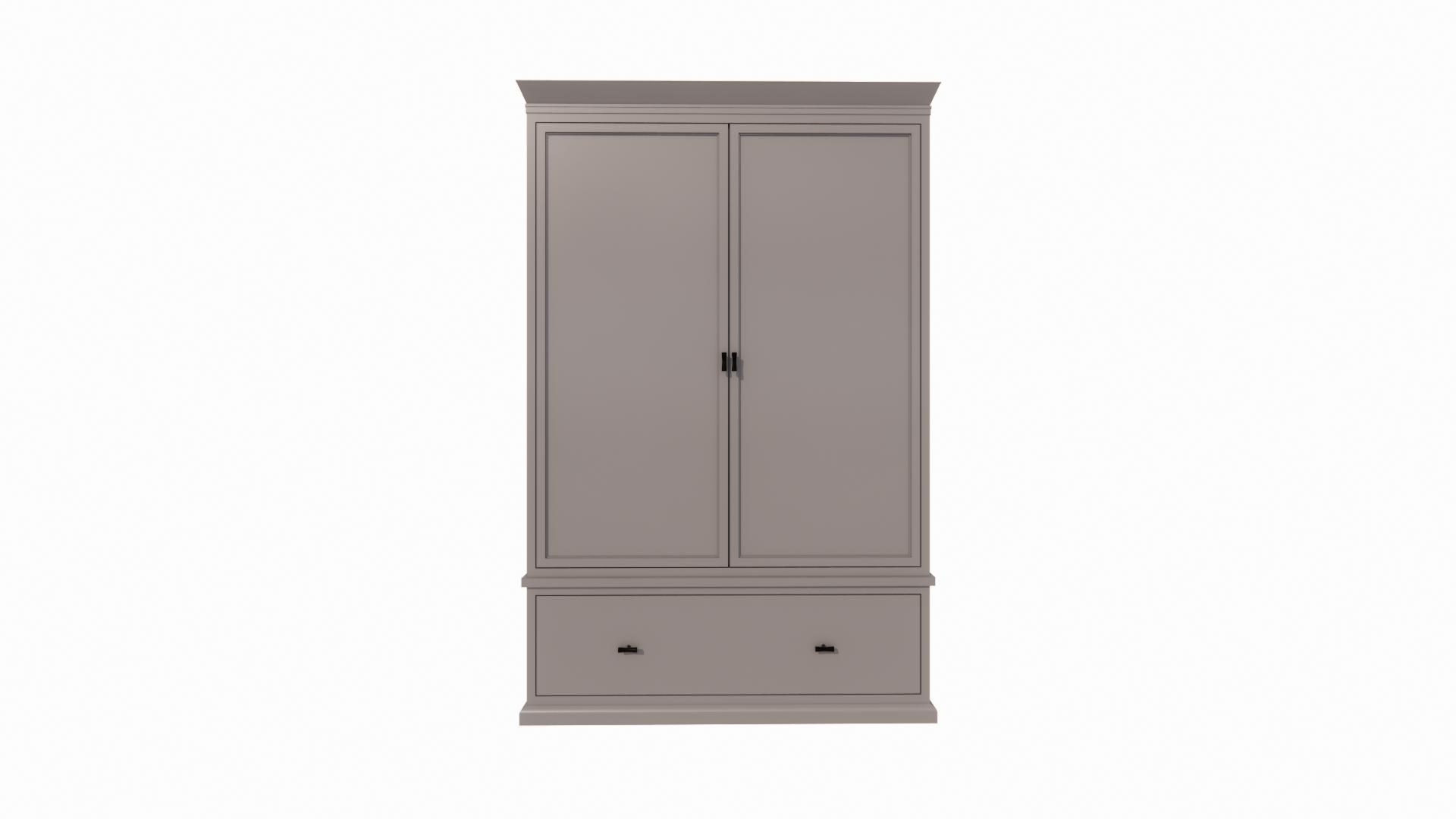 Sines Kleiderschrank - 136x60x215H cm - 2 Türen - 1 Soft-Close-Schublade - mit verstellbaren Einlegeböden hinter den Türen