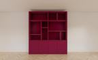 Sideboard Singapur - 220x40x245H cm - offene Einlegeböden - Türen zum Aufschieben - schlichtes Design