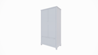 Kinderkleiderschrank Slawi - 90x50x180H cm - auf Beinen - 2 Flügeltüren - verstellbare Einlegeböden und Hängeteil - 1 Soft-Close-Schublade